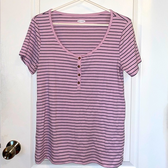 💕Pink Striped T-shirt 💕 - Picture 1 of 5